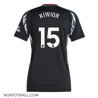 Billige Fotballdrakt Arsenal Jakub Kiwior #15 Replika Bortedrakt Dame 2024-25 Kortermet
